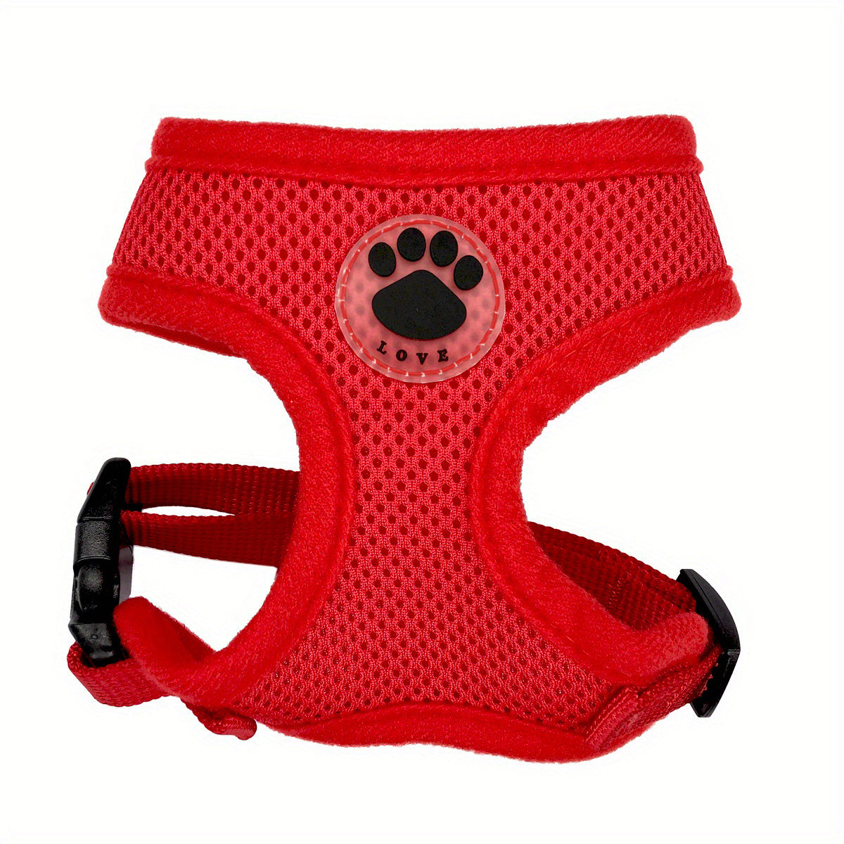 Dog Chest Strap with Paw Size Adjustment Sandwich Breathable Mesh Soft and Comfortable No Pull Handle 5 Sizes