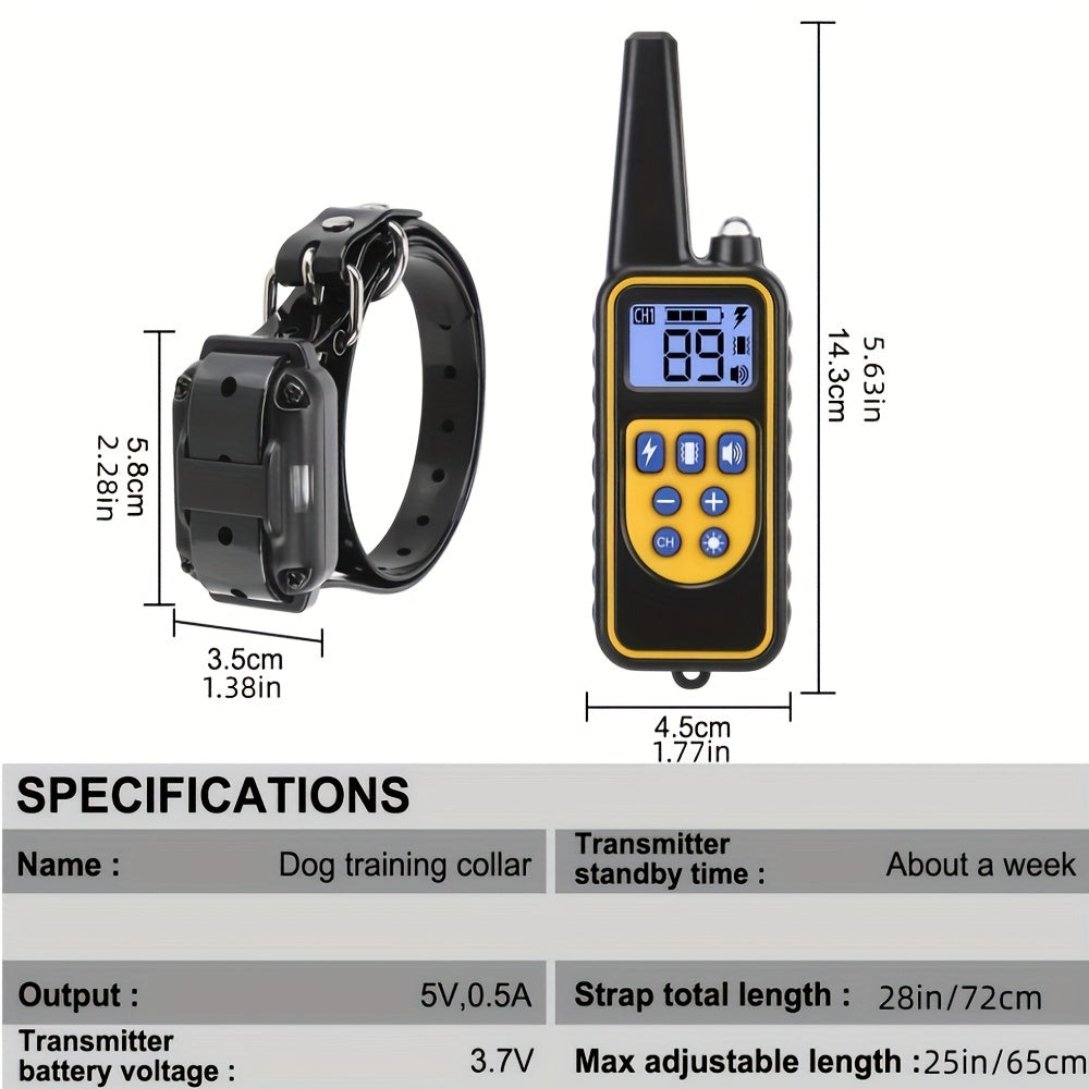 Safe & Effective Dog Training Collar - Adjustable with Gentle Electric Stimulation - Rapid Behavior Correction for All Sizes