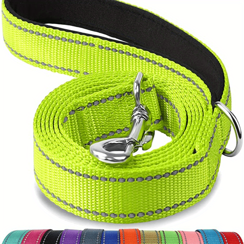 Safe and Comfortable Reflective Double-Sided Dog Leash for Walking and Training