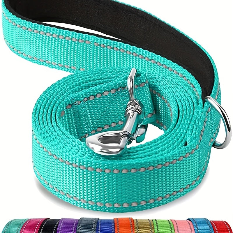 Safe and Comfortable Reflective Double-Sided Dog Leash for Walking and Training