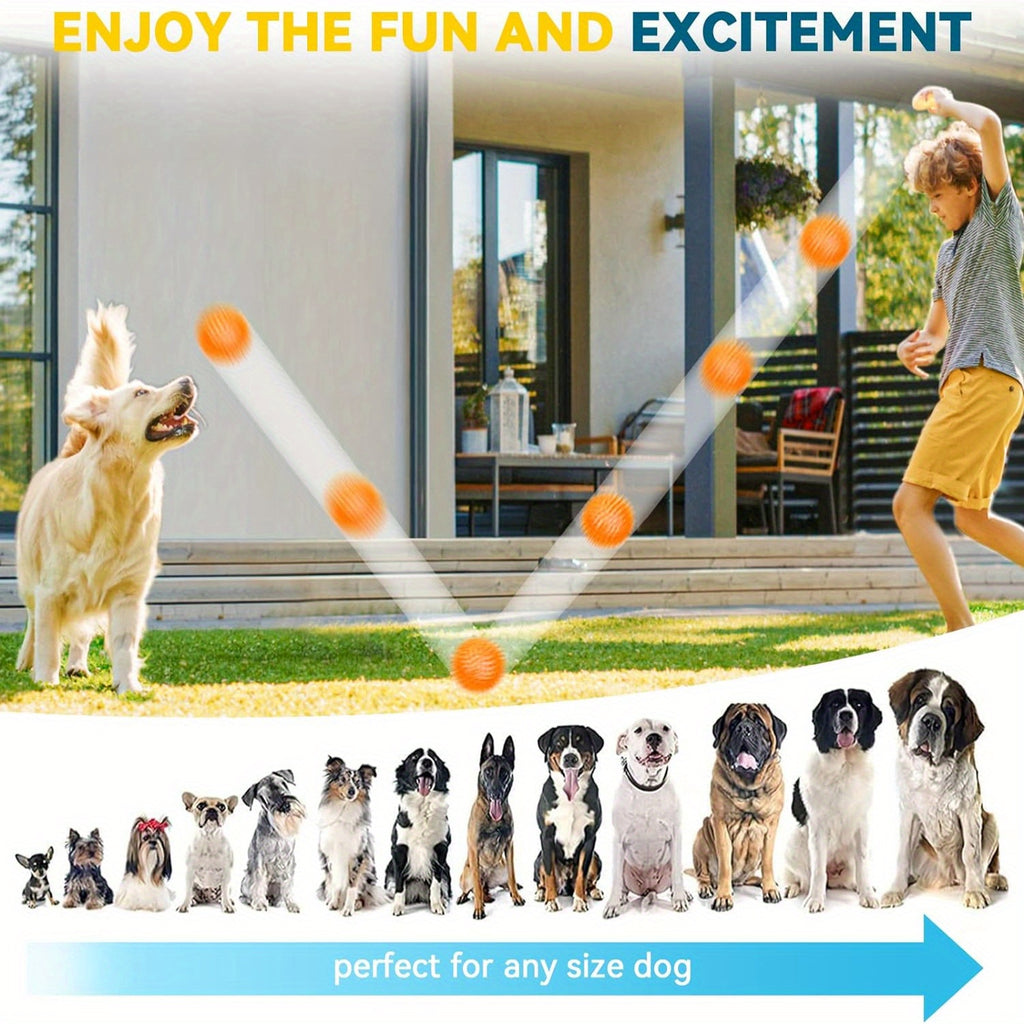 Spiky Dog Ball for Clean Teeth and Training, Squeaky Dog Toys, Durable Dog Toys for Aggressive Chewers, Puppy Chew Toys for Teething, Magic Props 3.5"Large Dog Toys Ball, Fetch Toys for Large Dogs