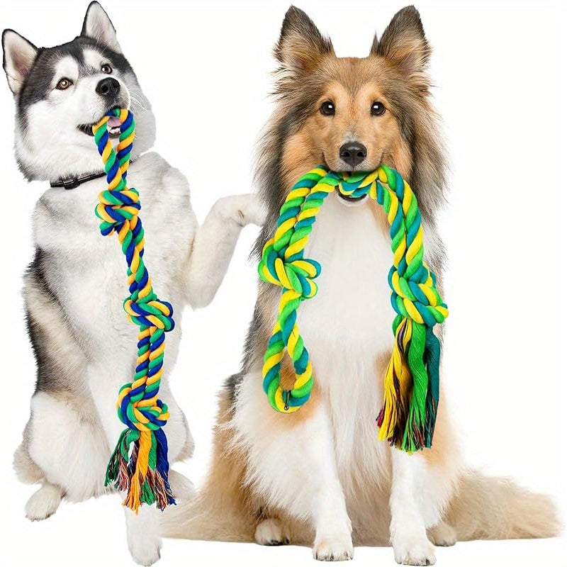 14-Pack Durable Cotton Blend Dog Chew Toys, XL Interactive Rope Toys for Aggressive Chewers, All Breed Sizes, Teeth Cleaning Dog Toys for Large Breeds, Heavy Duty Play Toys for Christmas and Halloween Decor