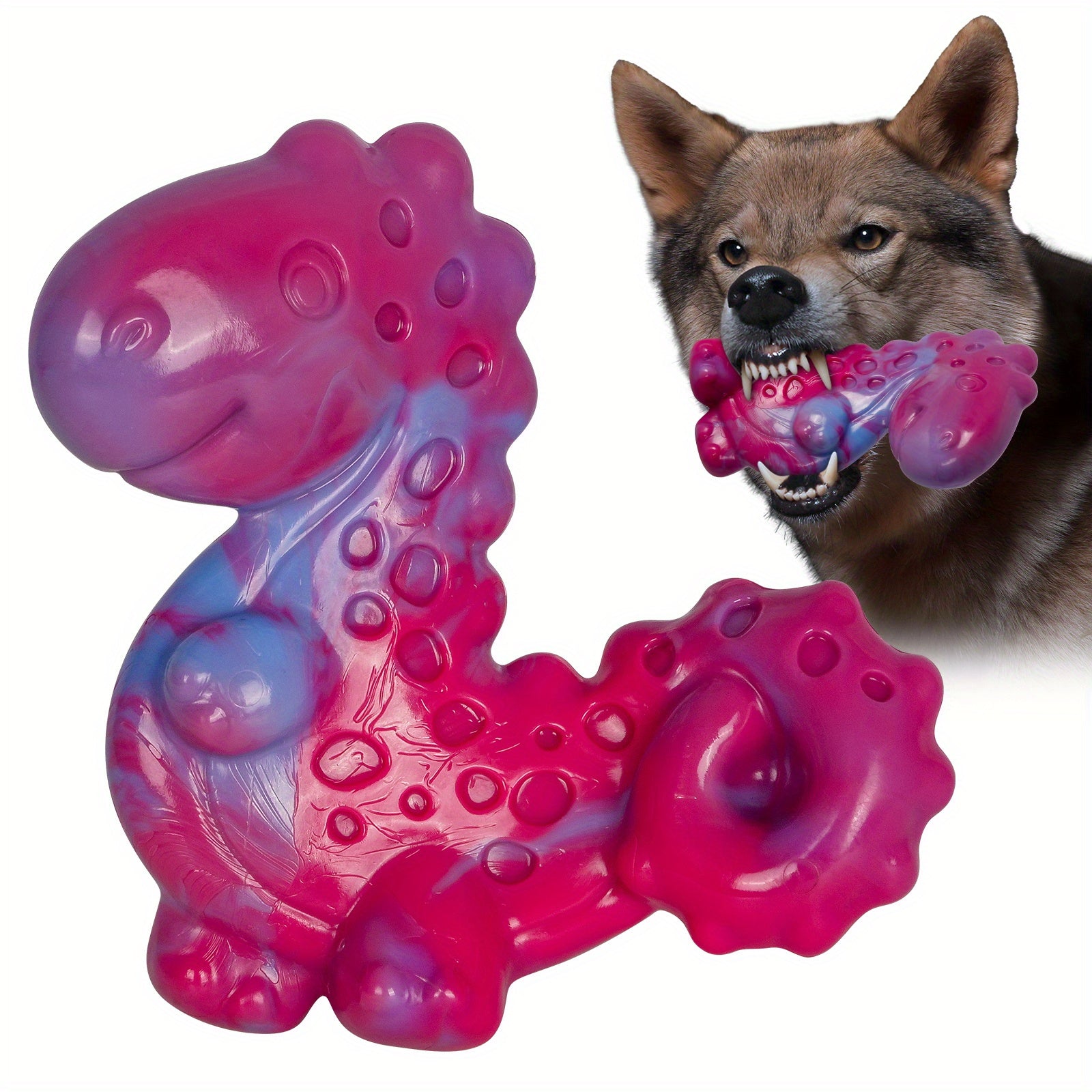 [Tough Dog Toys for Aggressive Chewers] Large Breed Tough Dog Toys - Aggressive Chewers Chew Toys, Nylon and Rubber Bones, Big Toy for Medium Puppy Teething