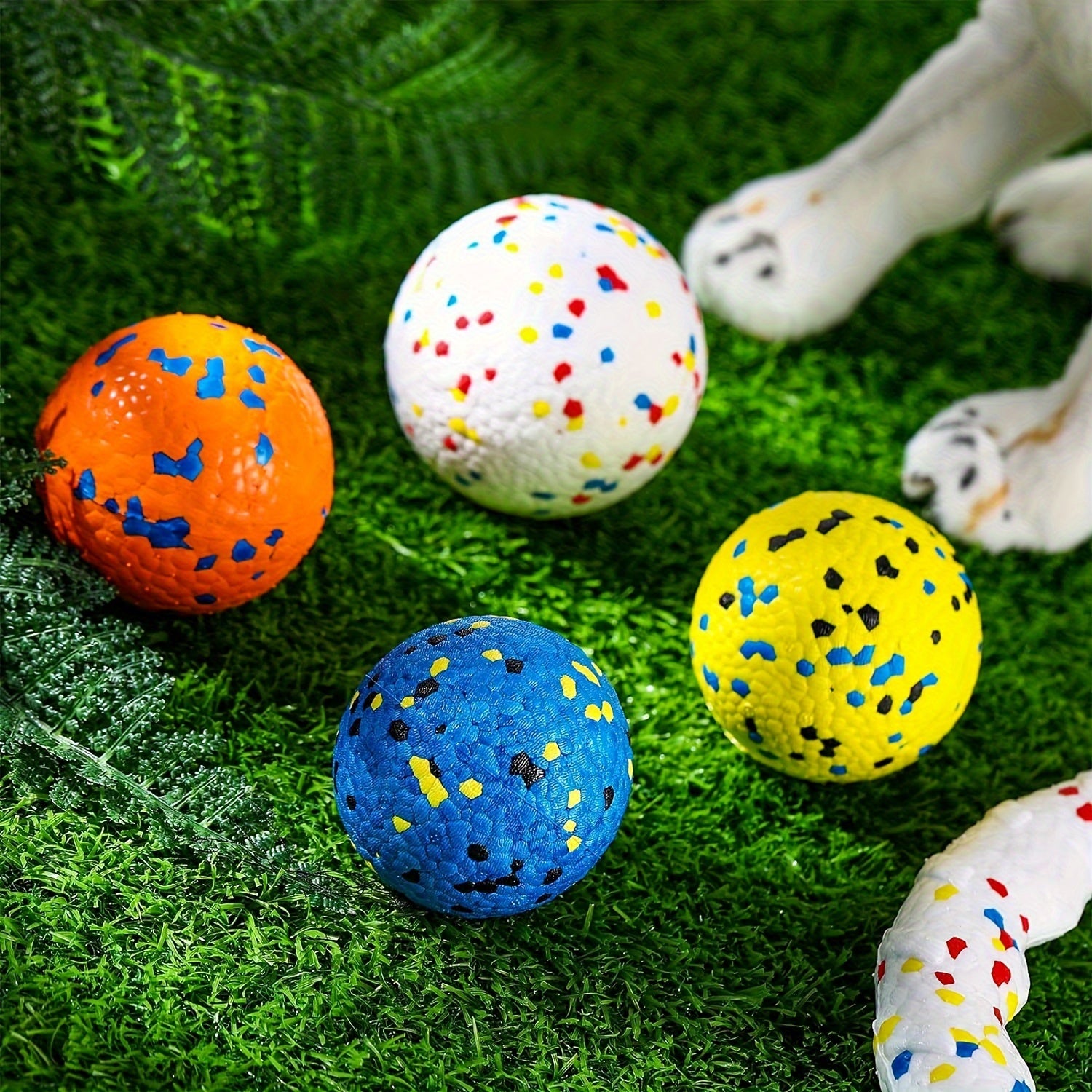 4 Pcs Dog Tennis Balls For Aggressive Chewers Dog Toys For Teething Durable Puppy Chew Toy Floating Dog Pet Fetch Toy Ball For Large Medium Small Dog