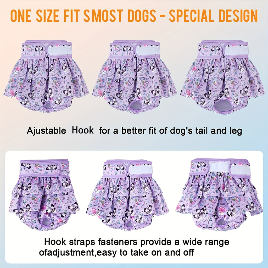 Reusable Washable Female Dog Diapers - High Absorbency and Leak-Proof for Puppies and Adult Dogs - Perfect for House Training and Incontinence