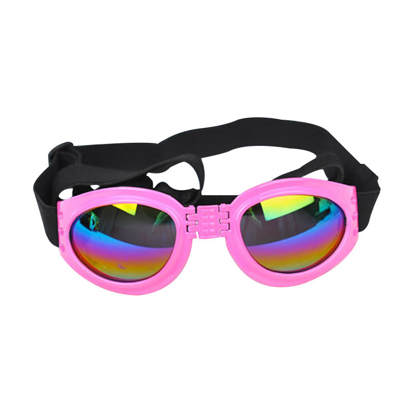 UV Protection Dog Sunglasses with Adjustable Head Strap - Keep Your Pet's Eyes Safe and Stylish