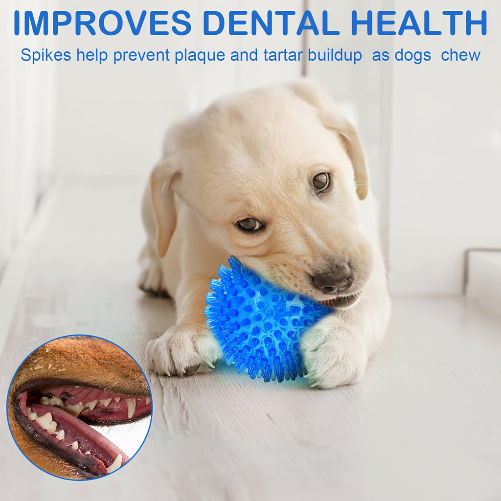 36pcs Squeaky Balls for Dogs Squeaky Dog Toys Bulk 2.5 Inch Spiky Dog Chew Balls for Small Dogs Interactive Fetch Toys for Puppy Cleans Teeth for Healthier Gums