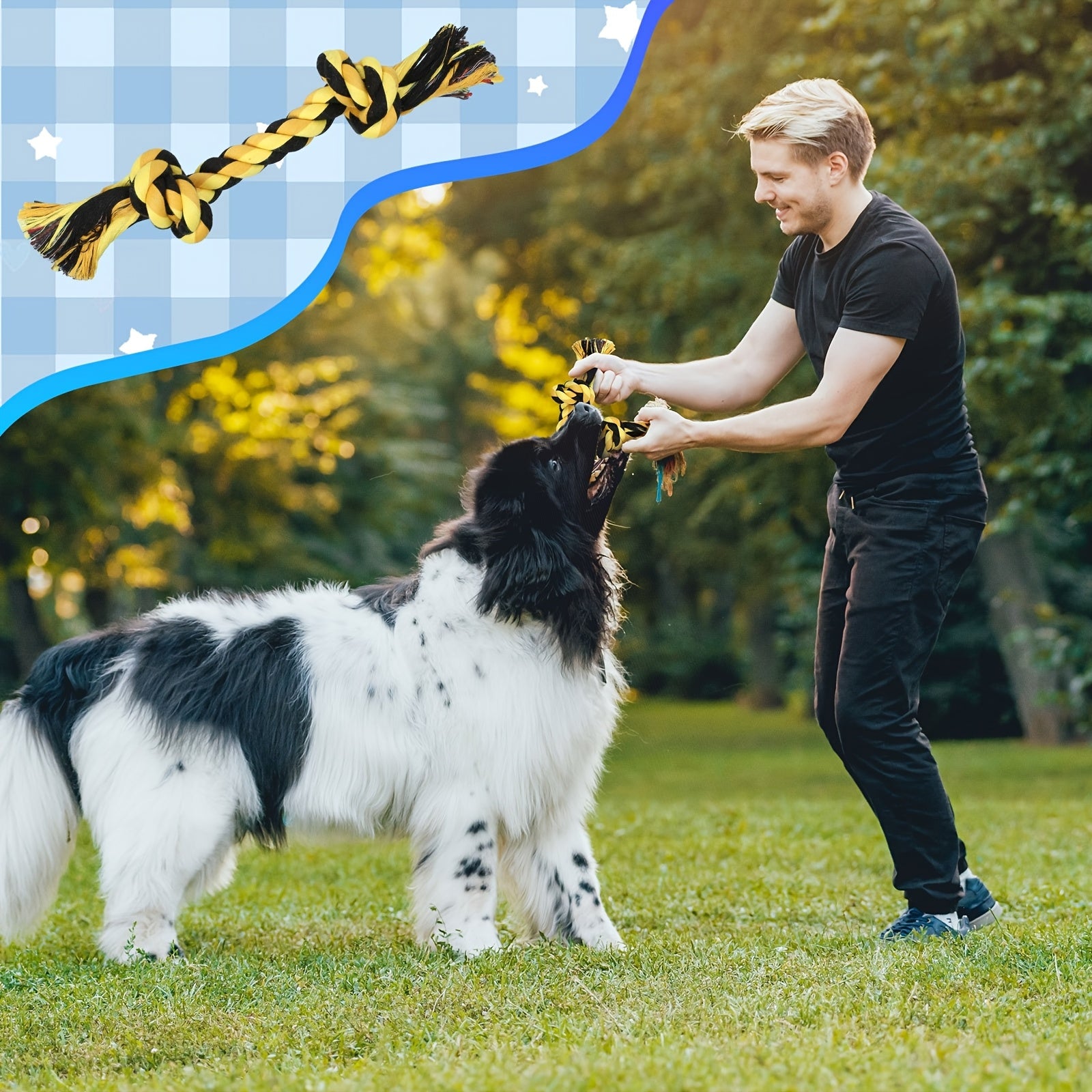 15pcs Dog Rope Toys Dog Toys for Aggressive Chewers Heavy Duty Dog Toy Tough Dog Tug Toys for Medium Large Breed Dogs Puppy Teeth Cleaning 5 Types