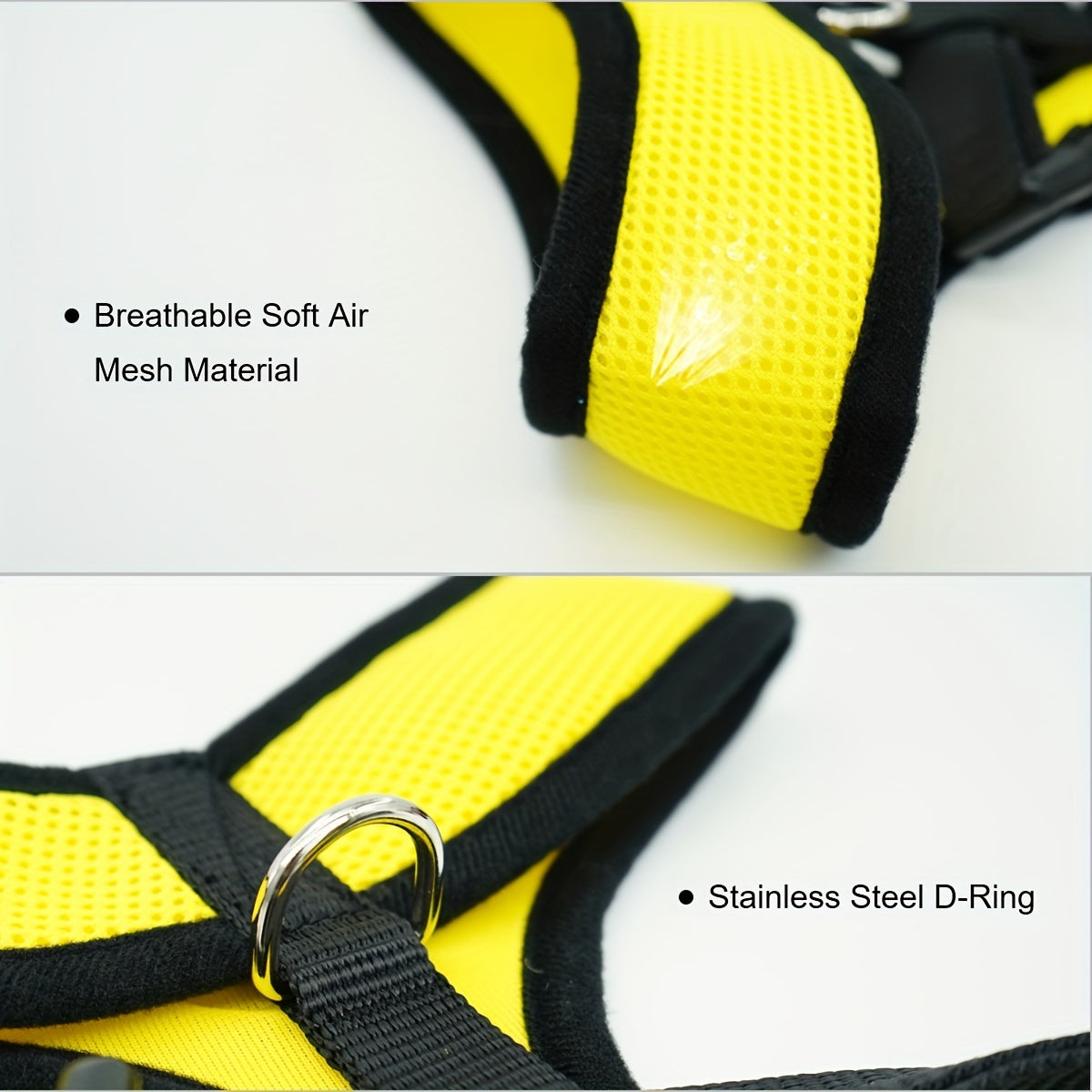 Dog Chest Strap with Paw Size Adjustment Sandwich Breathable Mesh Soft and Comfortable No Pull Handle 5 Sizes