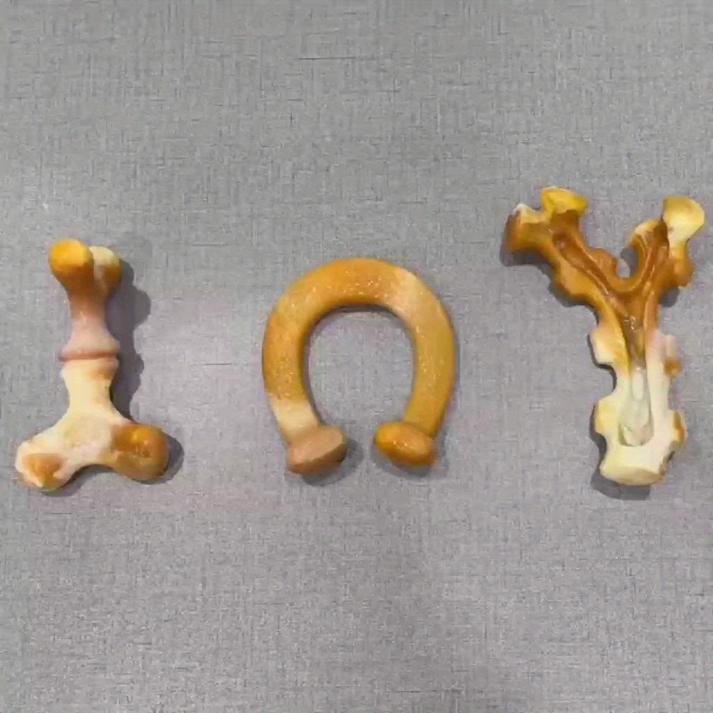 Apasiri Dog Toys, 3-Pack Indestructible Dog Chew Toys for Aggressive Chewers, Bacon Flavored Tough Dog Bones Chew Toys for Super Chewer, Nylon Durable Dog Toys for Medium Large Breed…