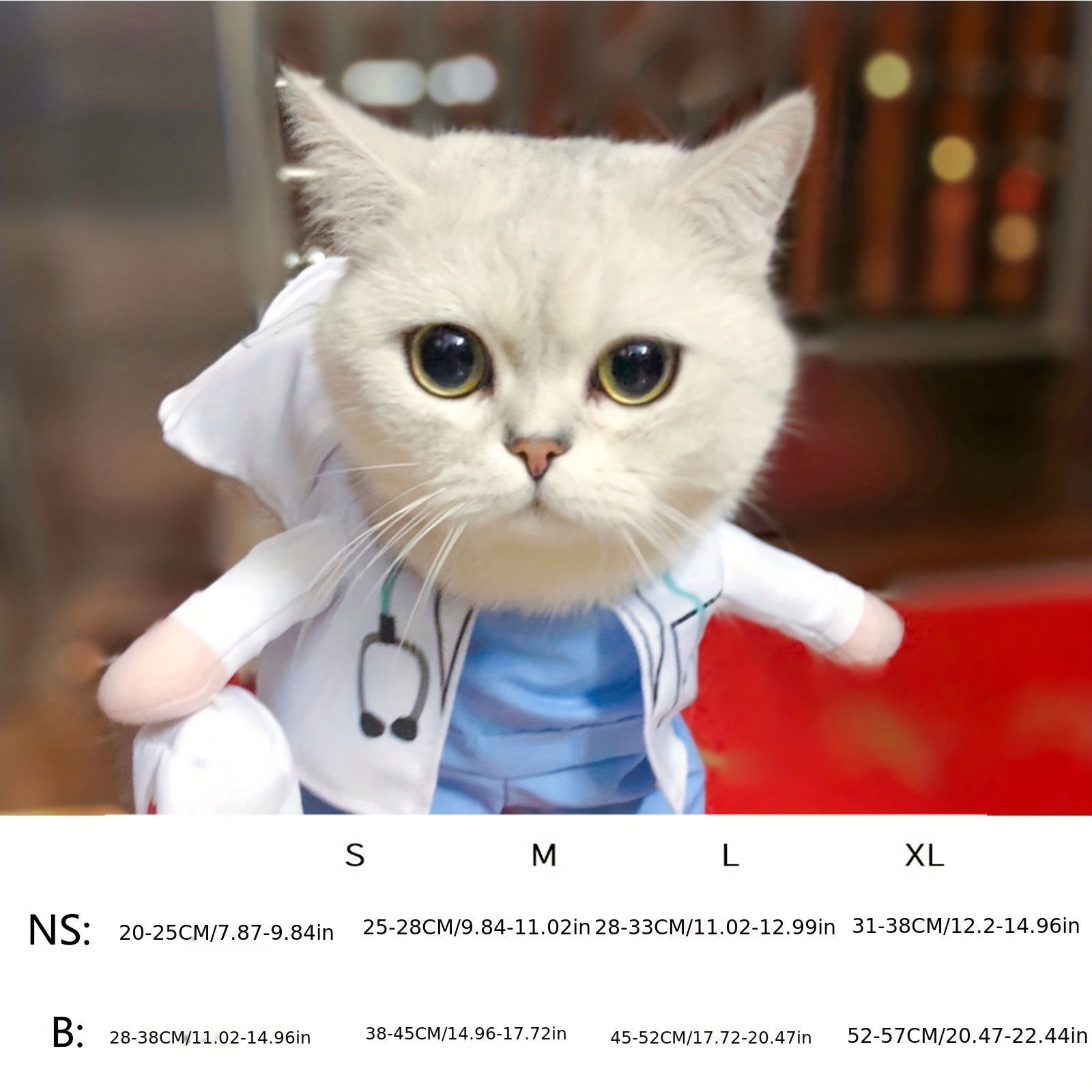 Adorable Small Breed Pet Policeman Costume - Polyester Knit Fabric, Cool Outfit with Hat for Christmas Halloween Party, Fun Cat Clothes for Small Dogs and Cats