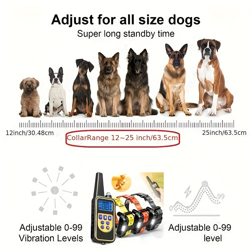 Safe & Effective Dog Training Collar - Adjustable with Gentle Electric Stimulation - Rapid Behavior Correction for All Sizes