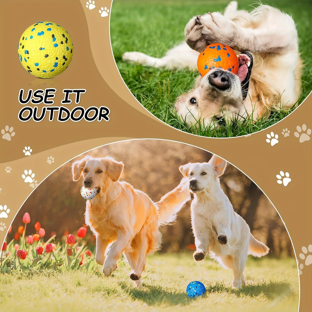 4 Pcs Dog Tennis Balls For Aggressive Chewers Dog Toys For Teething Durable Puppy Chew Toy Floating Dog Pet Fetch Toy Ball For Large Medium Small Dog