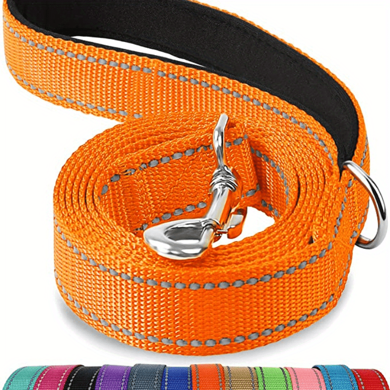 Safe and Comfortable Reflective Double-Sided Dog Leash for Walking and Training