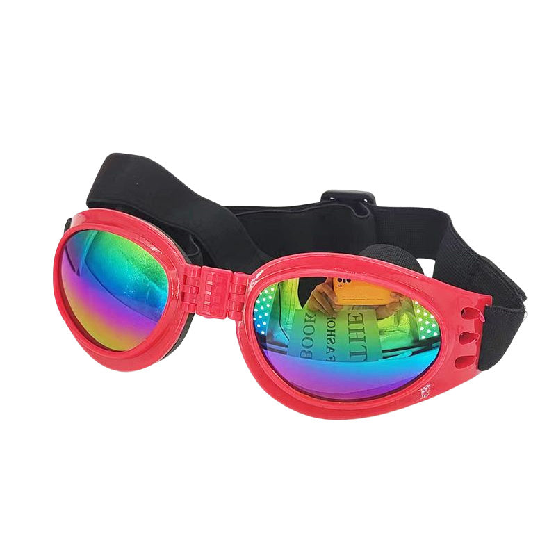 UV Protection Dog Sunglasses with Adjustable Head Strap - Keep Your Pet's Eyes Safe and Stylish