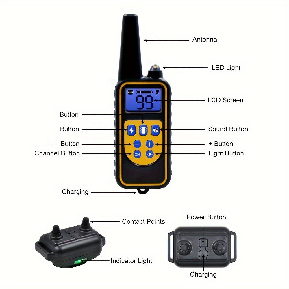 Safe & Effective Dog Training Collar - Adjustable with Gentle Electric Stimulation - Rapid Behavior Correction for All Sizes