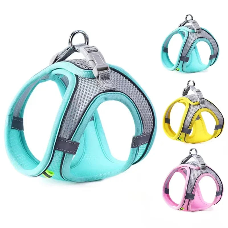 Cat and Dog Leash Anti-shedding Vest Breathable Reflective Pet Chest Harness Small Dog and Cat Leash Pet Outdoor Supplies