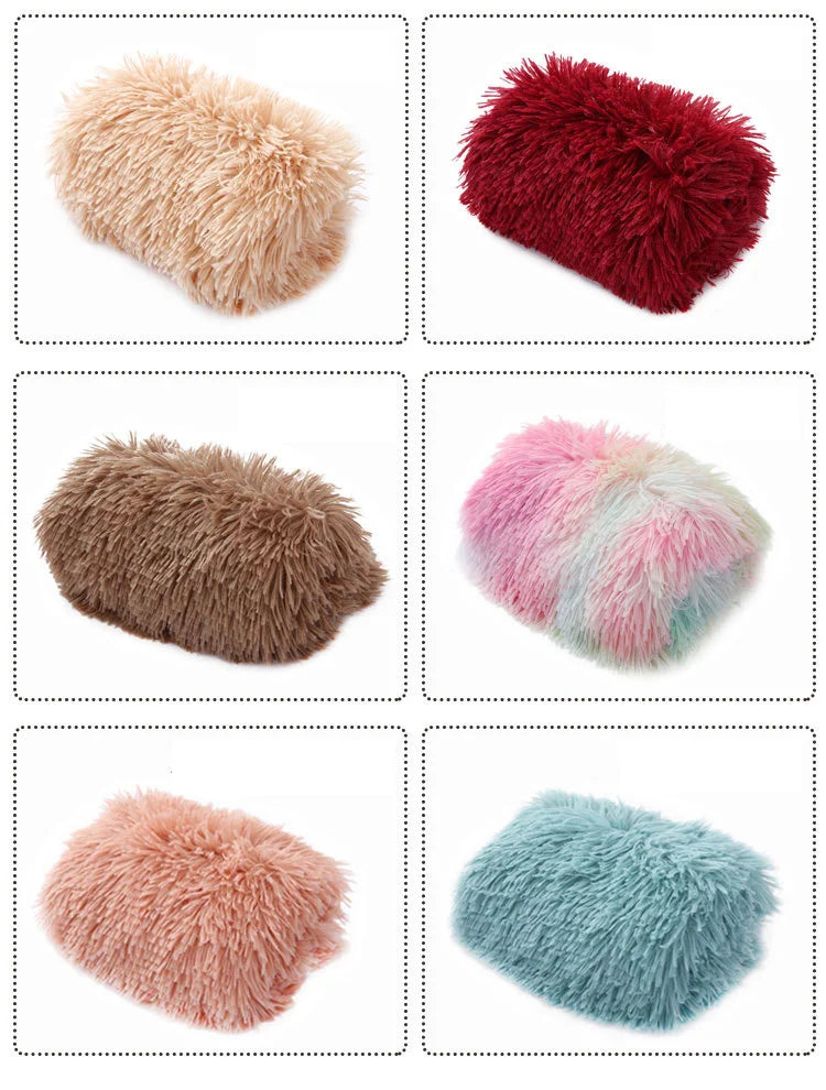 Plush Dog Blanket Winter Warm Pet Sheet Cat Dog Sofa Cushion Pet Mattress Household Carpet Comfortable Dog Sleeping Blanket