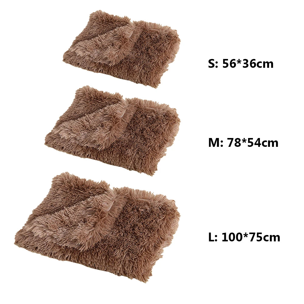Plush Dog Blanket Winter Warm Pet Sheet Cat Dog Sofa Cushion Pet Mattress Household Carpet Comfortable Dog Sleeping Blanket
