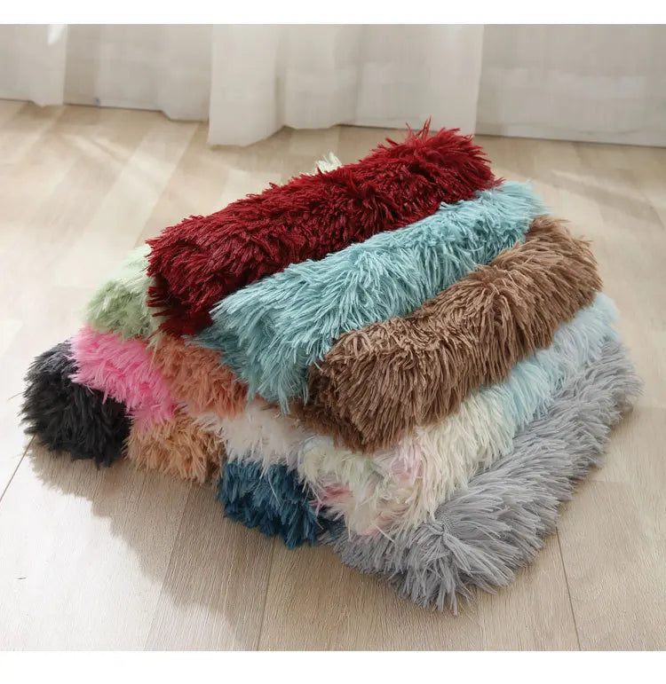Plush Dog Blanket Winter Warm Pet Sheet Cat Dog Sofa Cushion Pet Mattress Household Carpet Comfortable Dog Sleeping Blanket