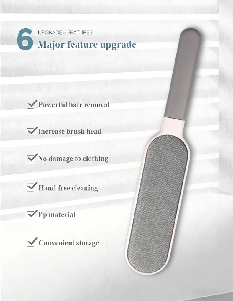 Lint Brush with Self-Cleaning Base Set Pet Hair Remover Brush Portable Dog & Cat Hair Remover Clothes Sofa Car Seat Cleaning