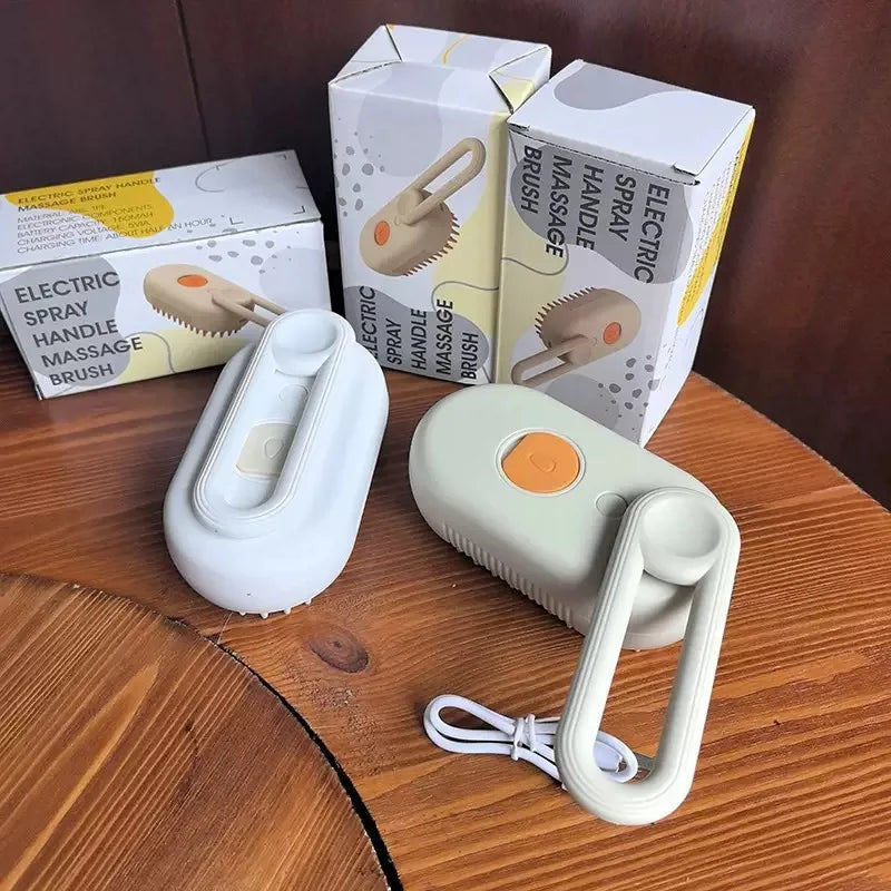 Steamy Dog Brush Electric Spray Cat Hair Brush 3 in1 Dog Steamer Brush for Massage Pet Grooming Removing Tangled and Loose Hair
