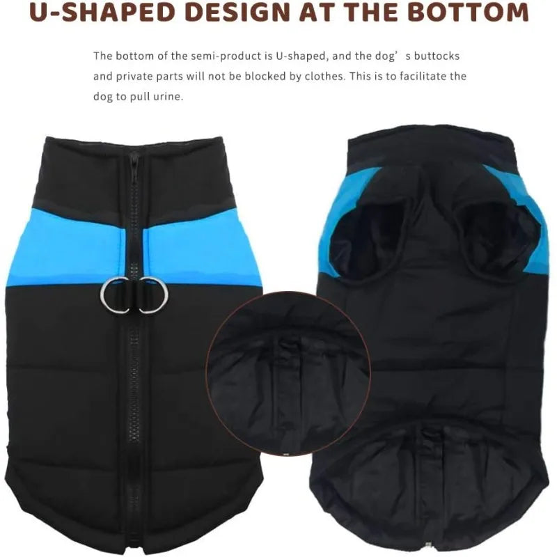 Dog warm jacket, pet vest protection, waterproof puppy clothing, soft dog coat in autumn and winter, dog clothing, puppy clothes