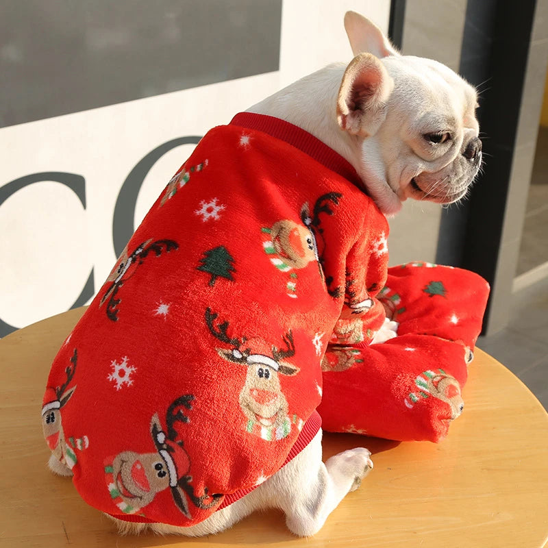Lovely Leopard Pet Dog Clothes Soft Flannel Winter Puppy Overalls York Dog Cartoon Printing Sphinx Cat Sweatshirt Drop Shipping