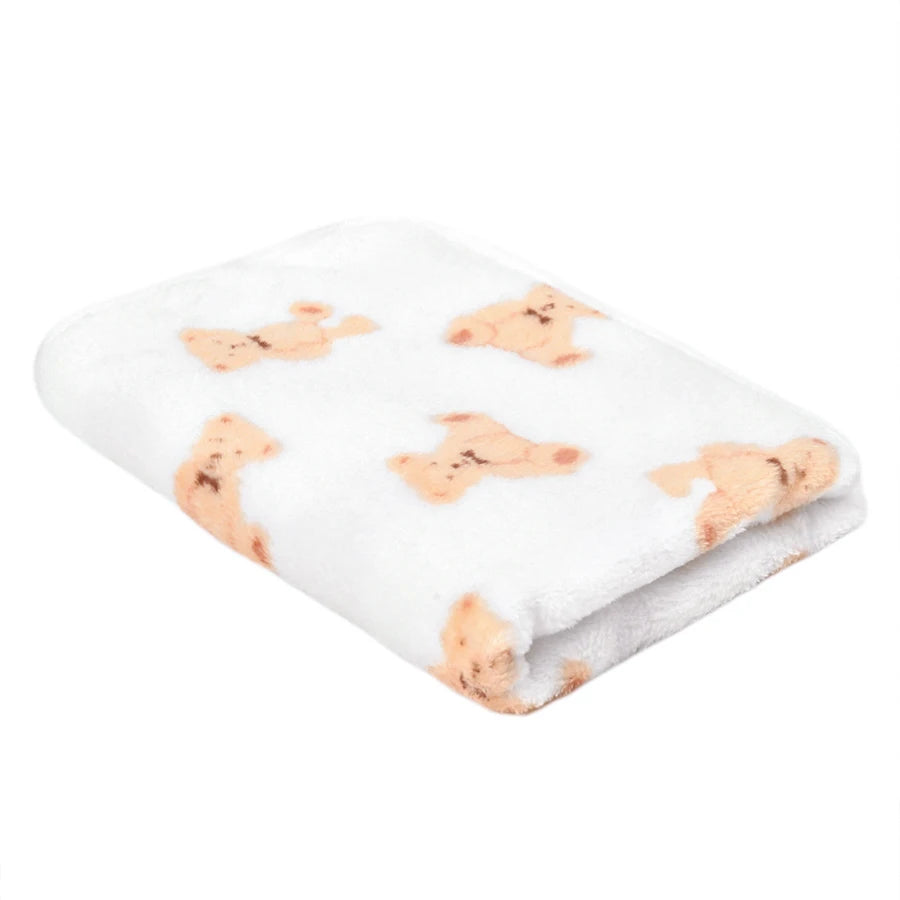 Pet Blanket Ultra-soft Fluffy Paw Printed Mat Pet Bed Dog Blanket Warm And Comfortable Blanket Suitable For Cats Dog Accessories