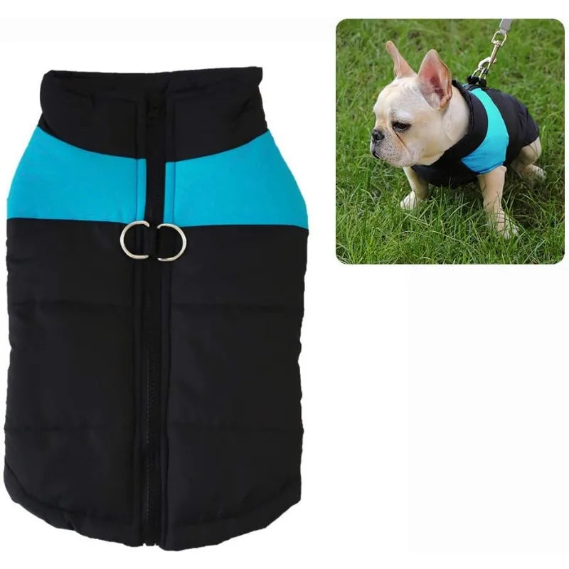 Dog warm jacket, pet vest protection, waterproof puppy clothing, soft dog coat in autumn and winter, dog clothing, puppy clothes