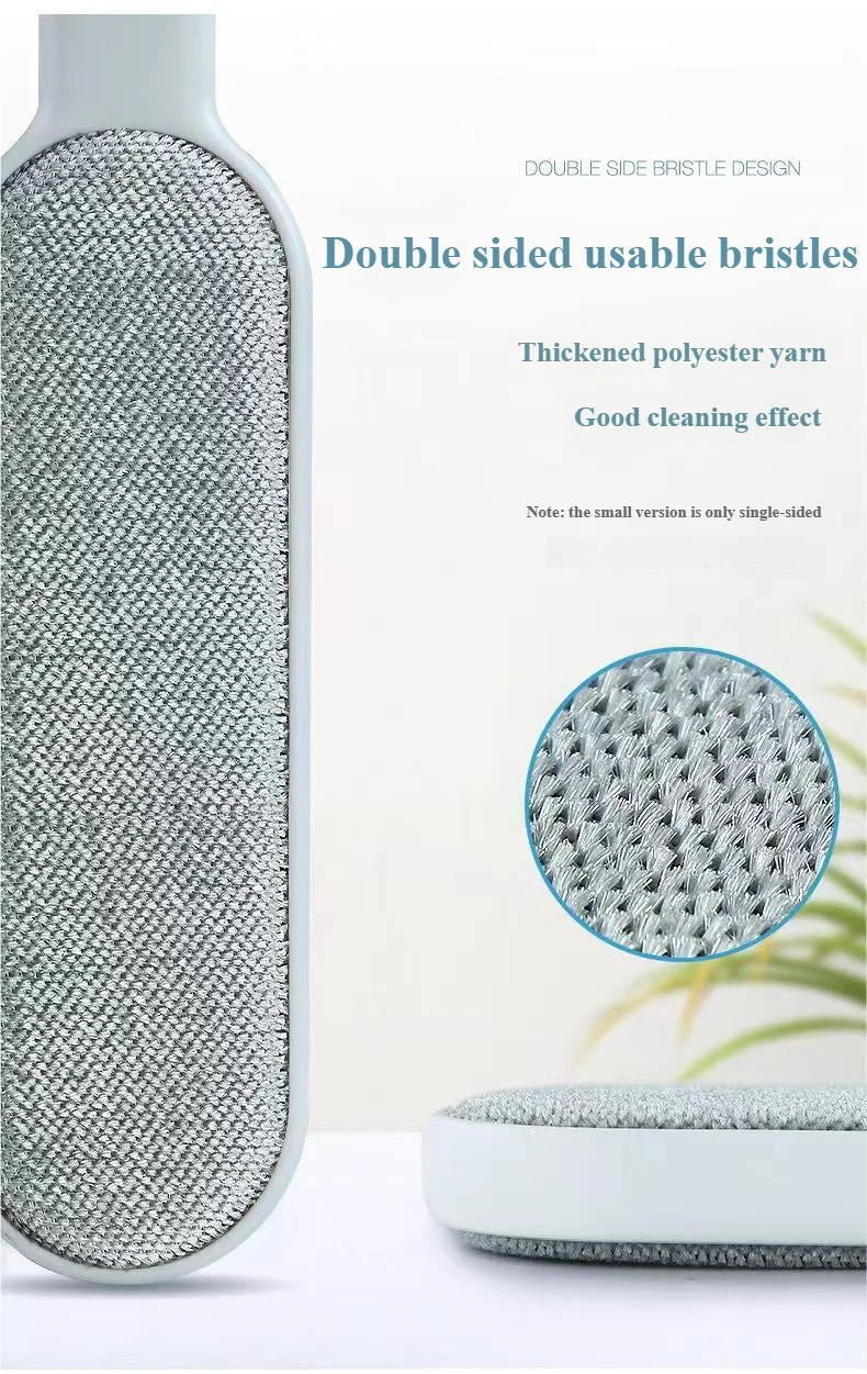 Lint Brush with Self-Cleaning Base Set Pet Hair Remover Brush Portable Dog & Cat Hair Remover Clothes Sofa Car Seat Cleaning