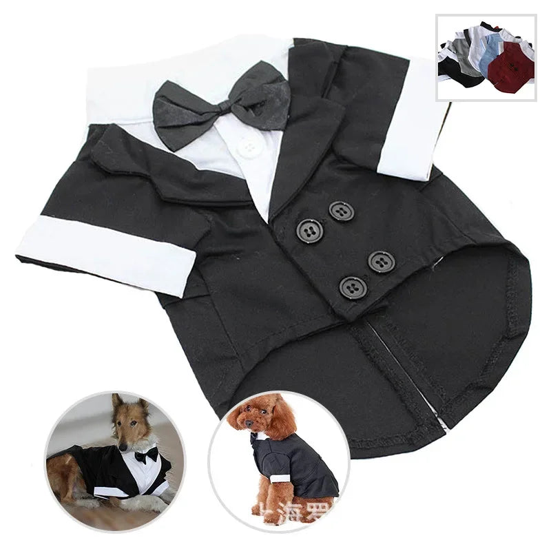 Dog Wedding Suit Big Dog Clothes Tuxedo Large Dog Formal Dress Welsh Corgi Samoyed Husky Golden Retriever Dobermann Clothing