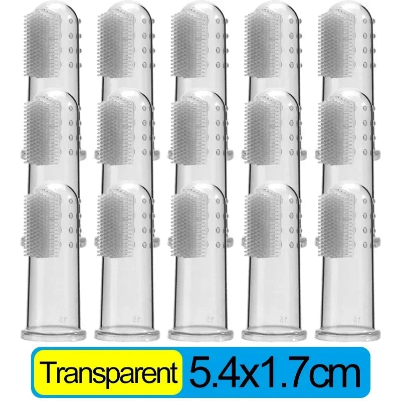 Super Soft Pet Finger Toothbrush Cat Dog Silica Gel Tooth Brush Bad Breath Tartar Teeth Care Tools Dog Cat Cleaning Pet Supplies
