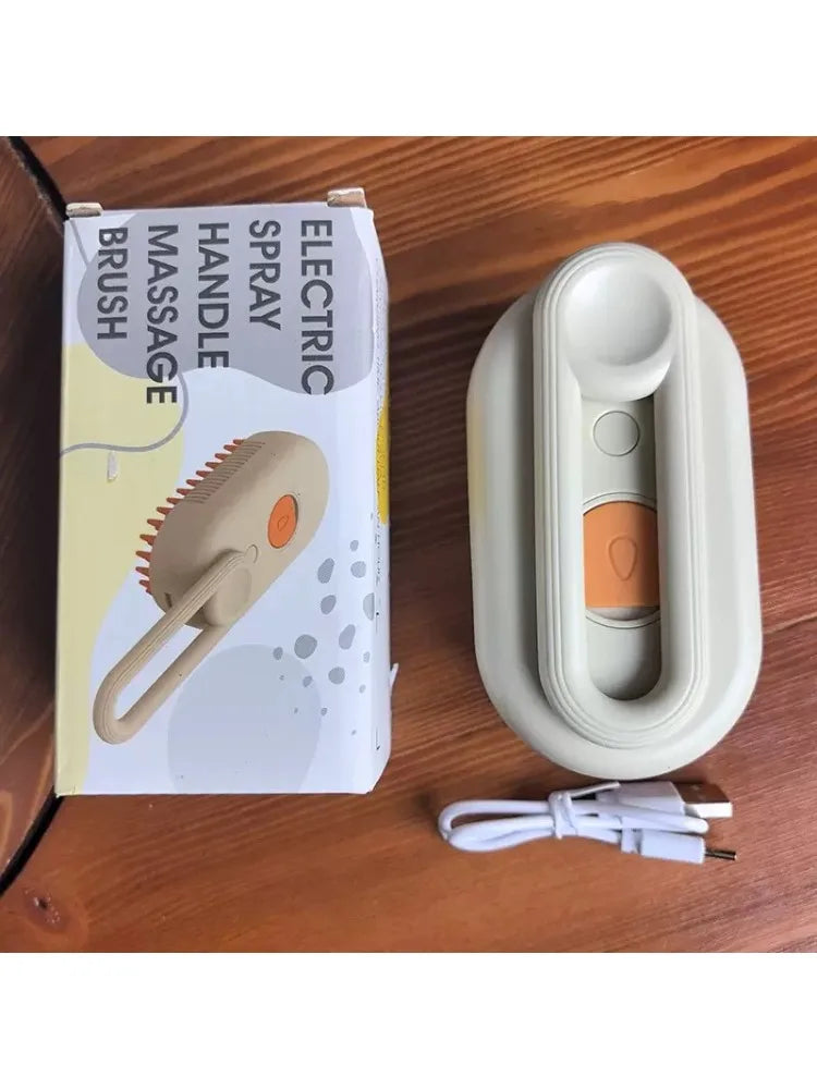 Steamy Dog Brush Electric Spray Cat Hair Brush 3 in1 Dog Steamer Brush for Massage Pet Grooming Removing Tangled and Loose Hair