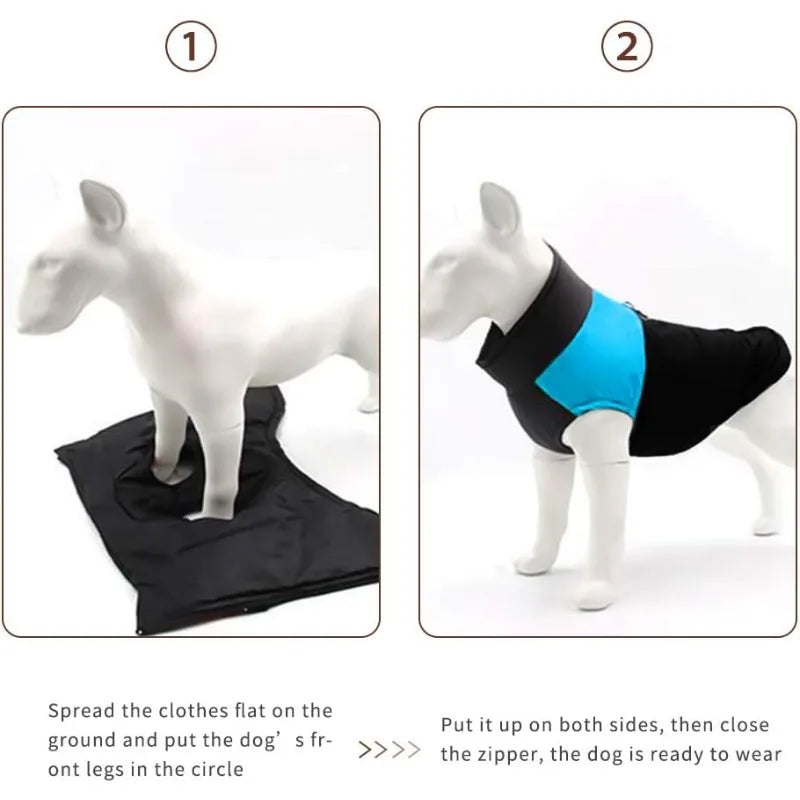 Dog warm jacket, pet vest protection, waterproof puppy clothing, soft dog coat in autumn and winter, dog clothing, puppy clothes