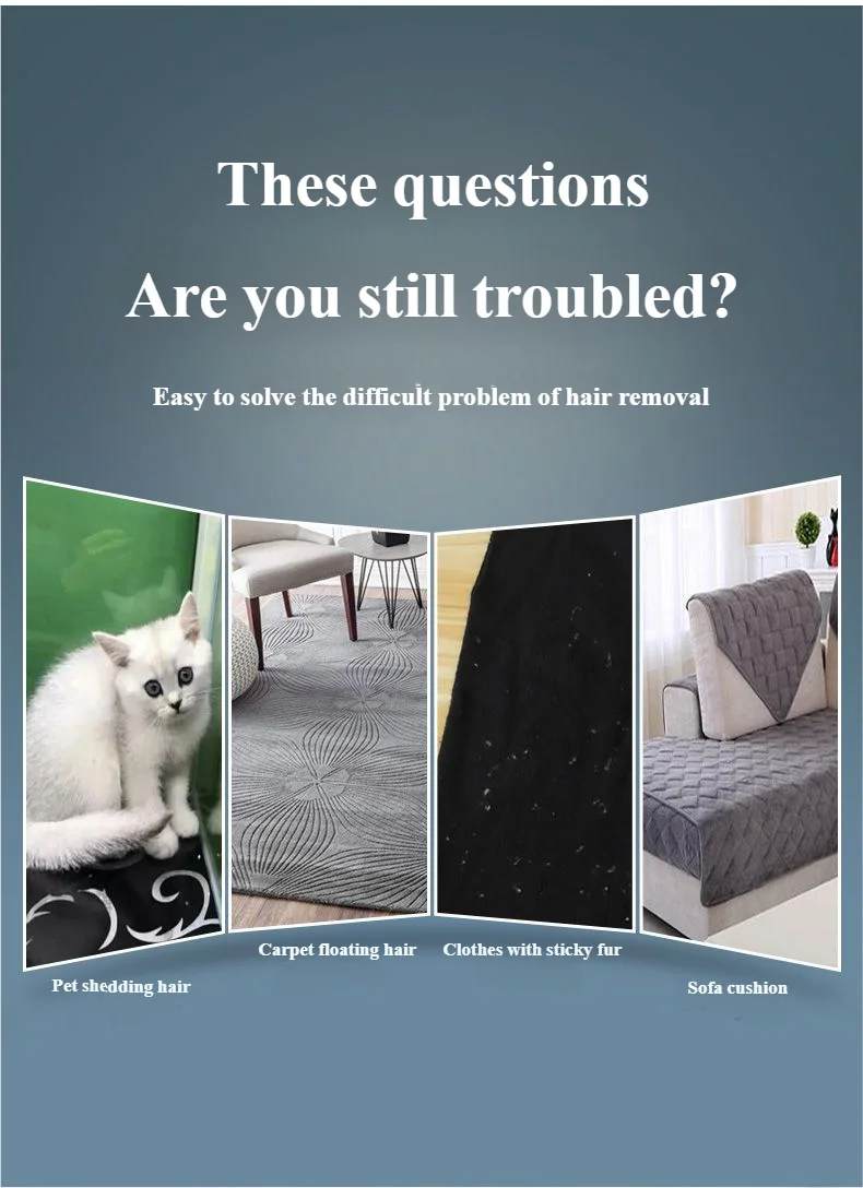 Lint Brush with Self-Cleaning Base Set Pet Hair Remover Brush Portable Dog & Cat Hair Remover Clothes Sofa Car Seat Cleaning