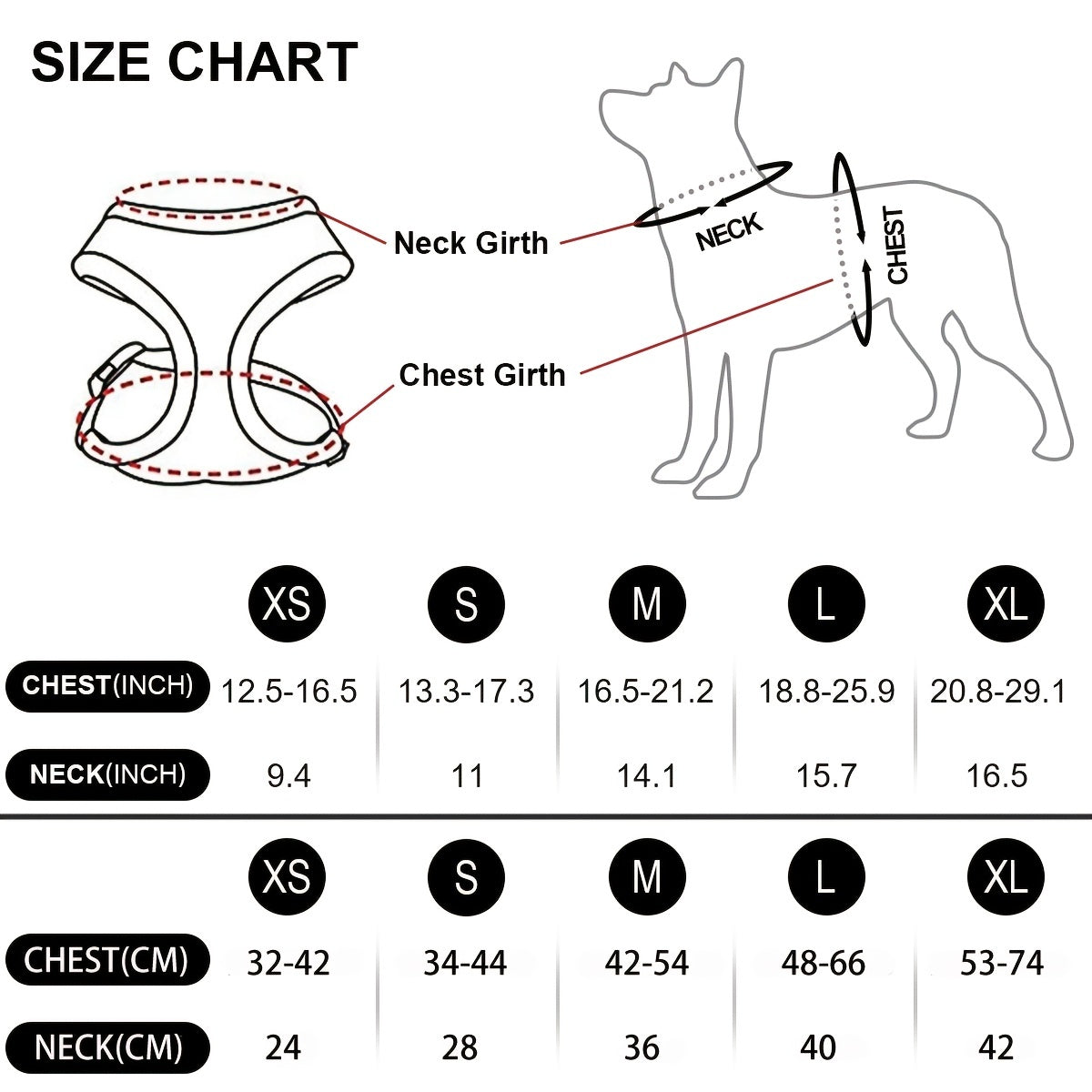 Dog Chest Strap with Paw Size Adjustment Sandwich Breathable Mesh Soft and Comfortable No Pull Handle 5 Sizes