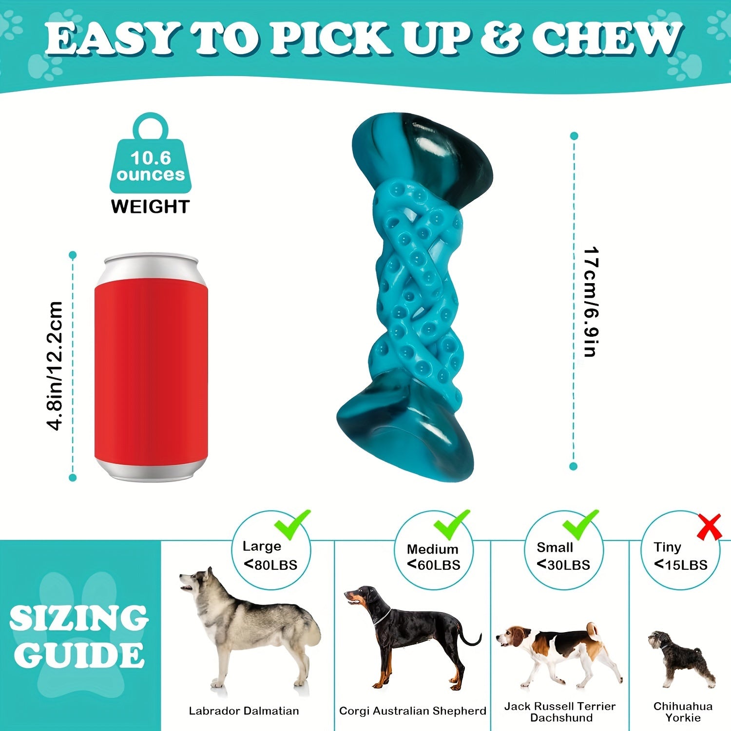 [Aggressive Chewing Dog Toys] Durable Dog Toys - Aggressive Chewing Dog Chew Toys for Large and Medium Dogs, Indestructible
