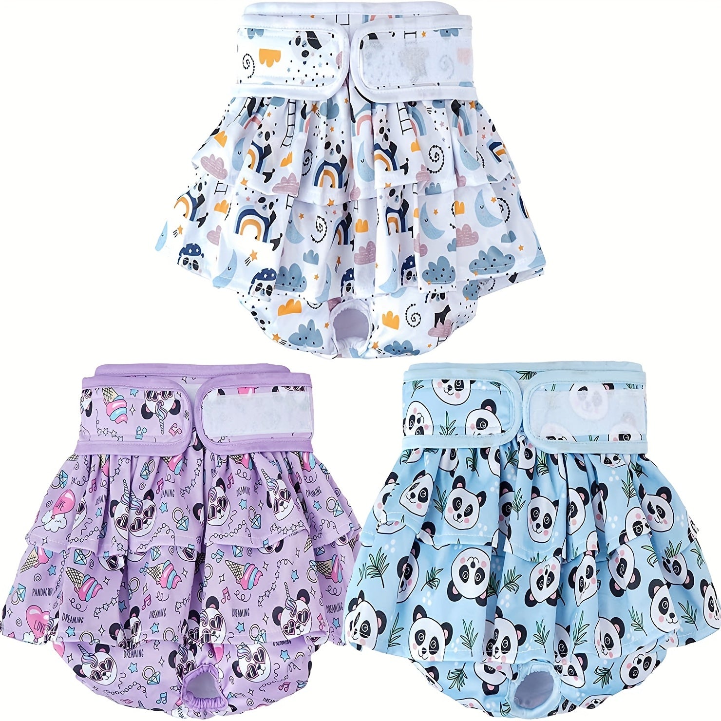 Reusable Washable Female Dog Diapers - High Absorbency and Leak-Proof for Puppies and Adult Dogs - Perfect for House Training and Incontinence