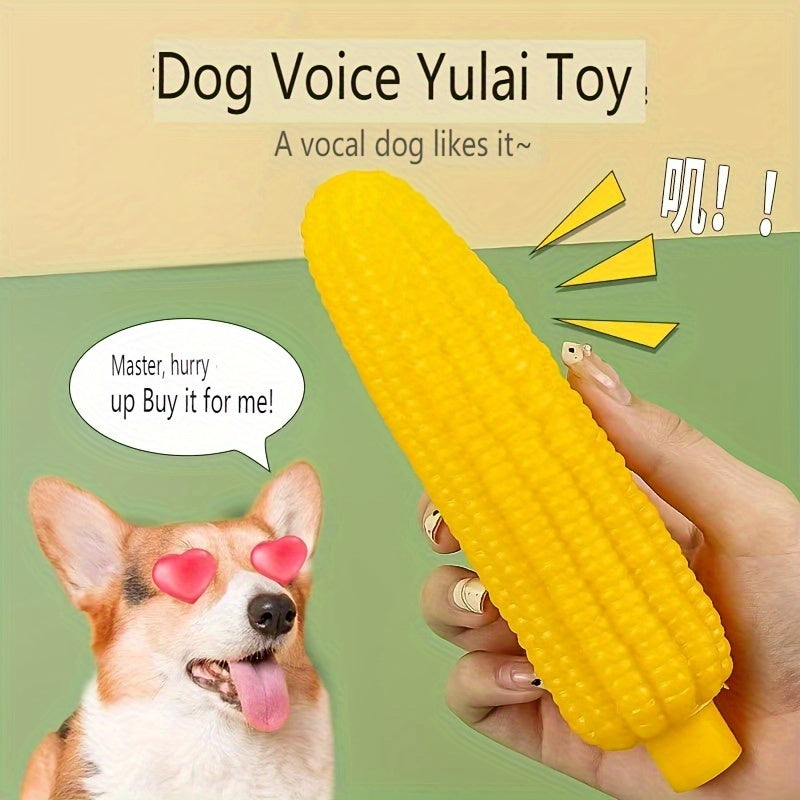 Dog Chew Toys for Aggressive Chewers, Tough Durable Squeaky Interactive Dog Toys, Puppy Teeth Chew Corn Stick Toy for Small Large Breed