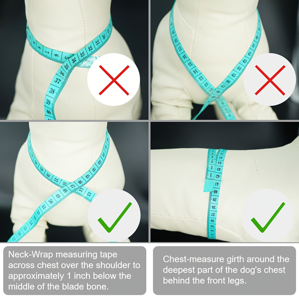 Dog Chest Strap with Paw Size Adjustment Sandwich Breathable Mesh Soft and Comfortable No Pull Handle 5 Sizes