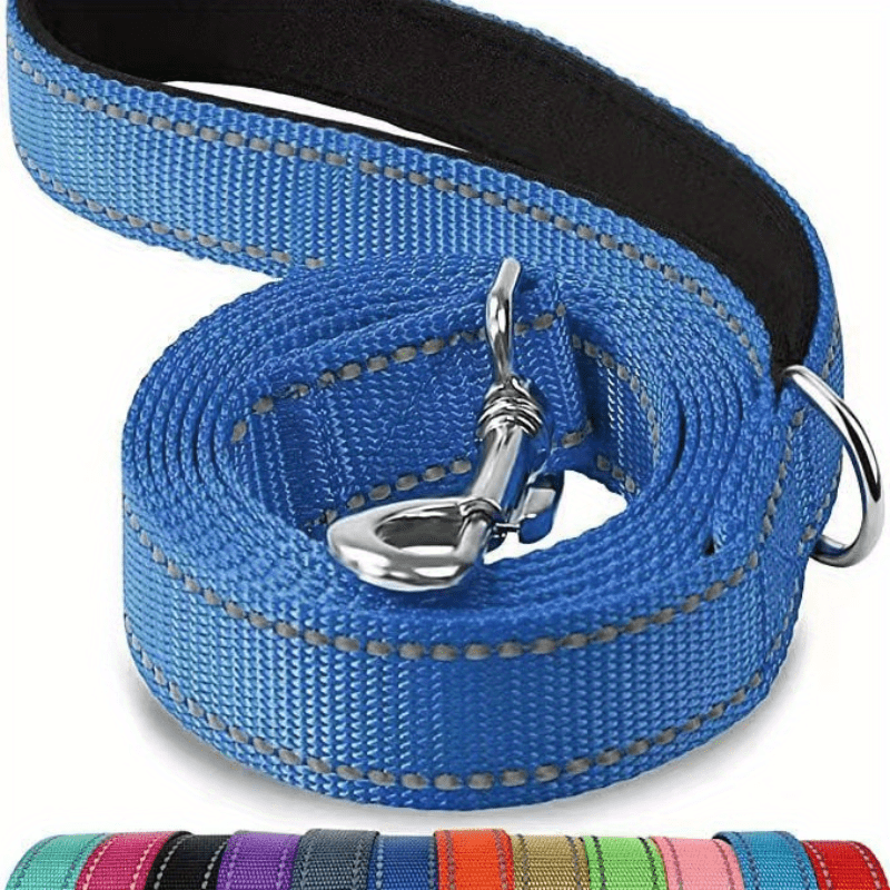 Safe and Comfortable Reflective Double-Sided Dog Leash for Walking and Training