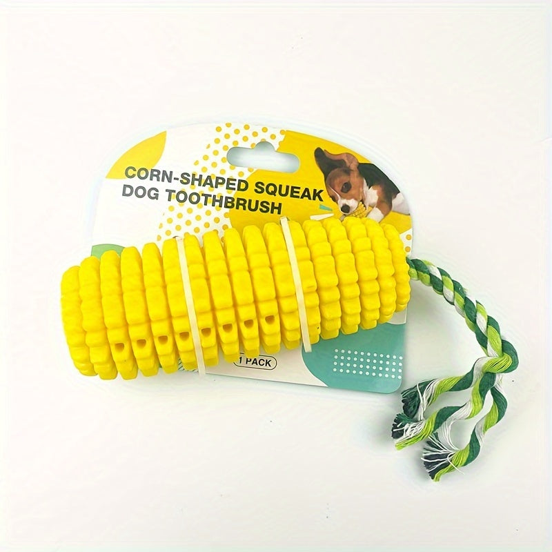 Dog Chew Toys for Aggressive Chewers, Tough Durable Squeaky Interactive Dog Toys, Puppy Teeth Chew Corn Stick Toy for Small Large Breed