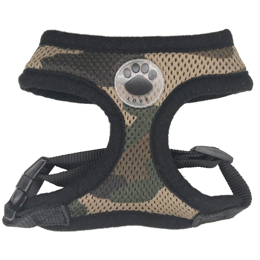 Dog Chest Strap with Paw Size Adjustment Sandwich Breathable Mesh Soft and Comfortable No Pull Handle 5 Sizes